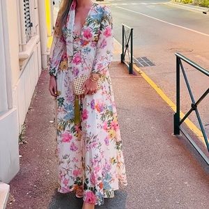 Farrow Floral Dress with belt/hair tie